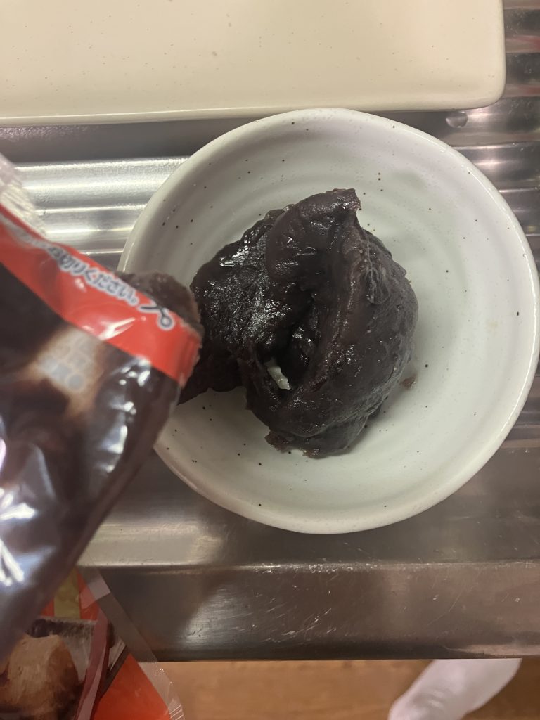 Homemade Ohagi - Japanese sweet rice ball with anko"